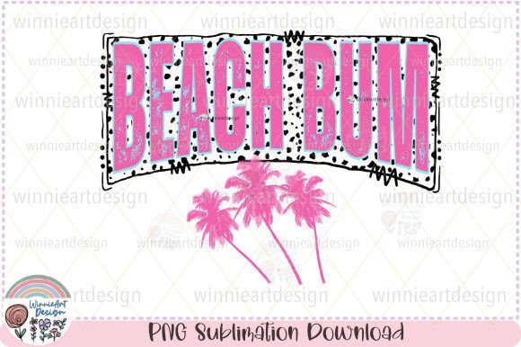 Beach Bum Dalmatian Summer Sublimation Graphics