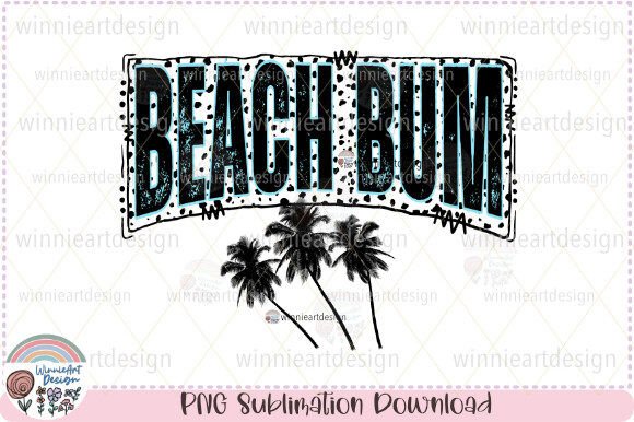 Beach Bum Summer Dalmatian Dots PNG for T-Shirt Designs