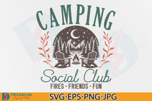 Camping SVG: Summer Camping Social Club Graphics