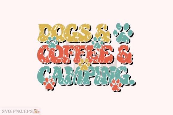 Dogs Coffee Camping SVG Graphics for T-Shirt Designs