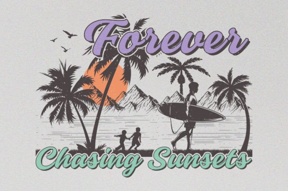 Forever Lake Beach Summer Sublimation Graphics