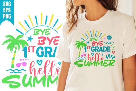 Hello Summer First Grade School Svg