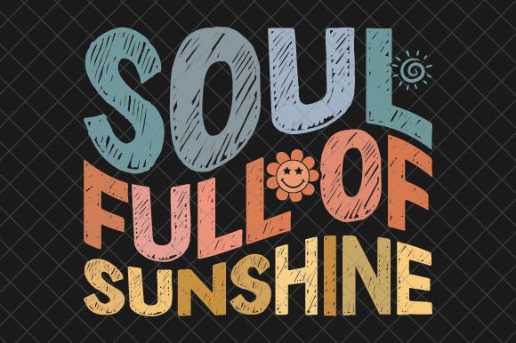 Soul Full of Sunshine PNG: Retro Summer Graphics for T-Shirt Designs