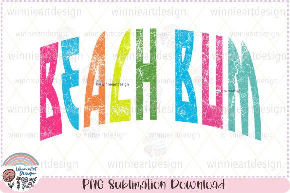 Summer Beach Colorful Vintage Distressed Graphics