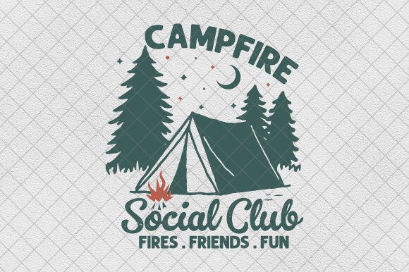 Summer Camping Social Club SVG Graphics