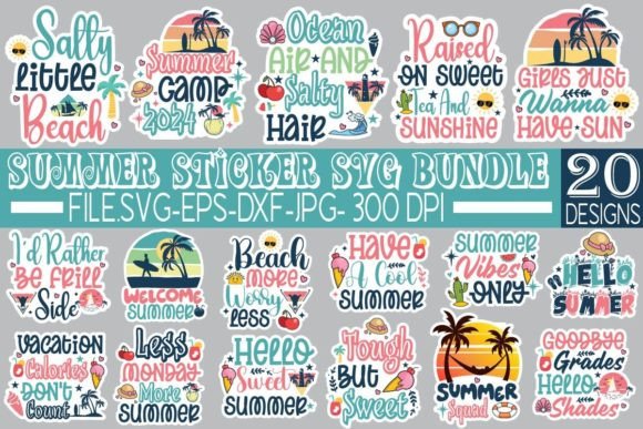 Summer SVG Bundle for Crafts & Graphics