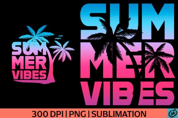 Summer Vibes PNG Sublimation Graphics